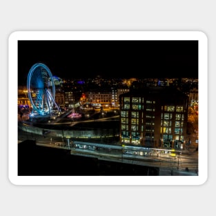 Manchester at Night Sticker